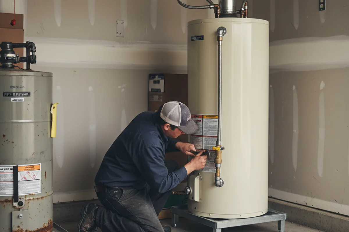 Water heater and shutoff valve replacement in Marlborough